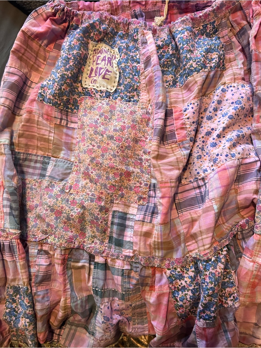 Magnolia Pearl Love Lavender & Pink Patchwork Spirit Warrior Skirt - Picture 8 of 10